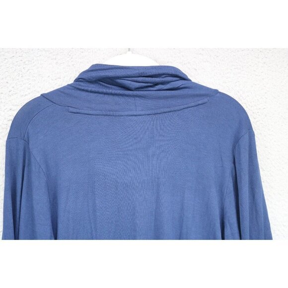J.Jill Wearever 3/4 Sleeve Cowl Neck Top-Size Medium-Navy Blue - Picture 10 of 10